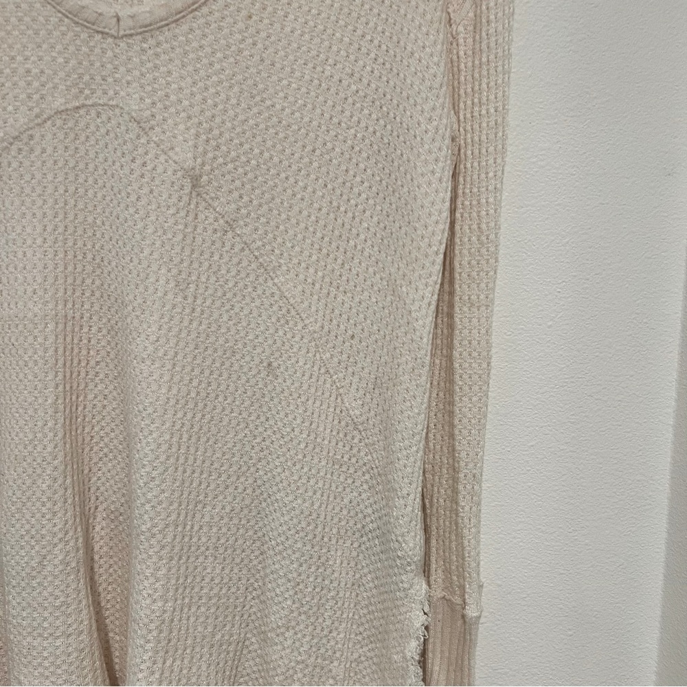 Free People Waffle Knit Long Sleeve Tunic - Picture 3 of 4
